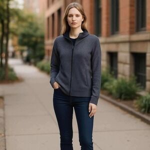 PrAna Breathe‎ Womens Athletic Full Zip Stretch Gray Activewear Jacket Size Xl